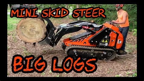 Skid Steer Moving Logs 